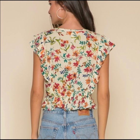SOLD Raga My Paradise Floral Crop Top Anthro - Picture 3 of 5